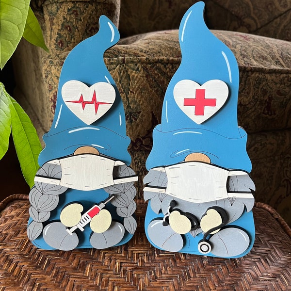 NURSE GNOMES-Health Care-medical-shelf sitter-home decor-office decor