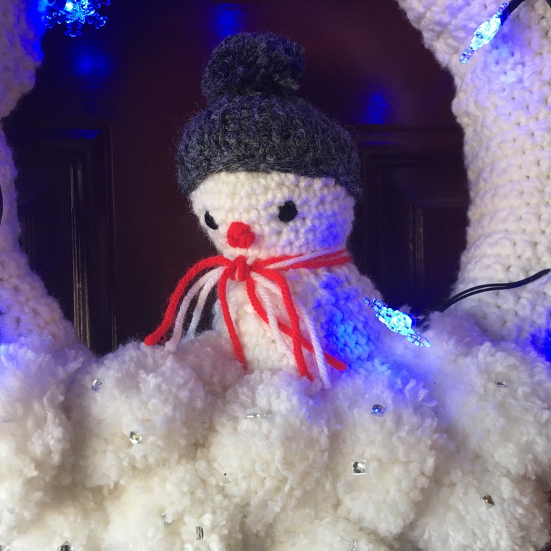 snowman wreath lighted snowman wreath lighted wreath Christmas wreath
