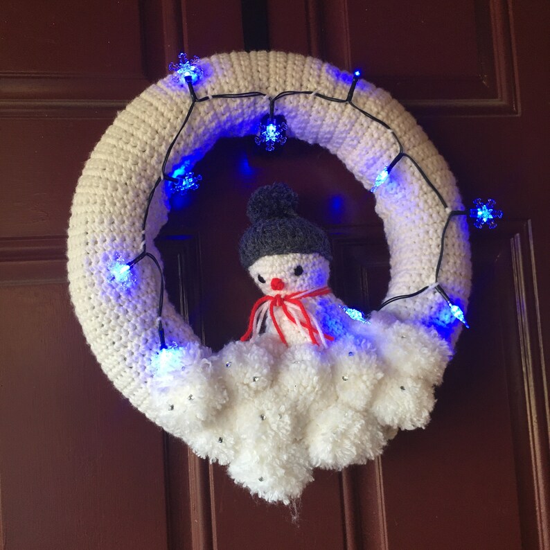 snowman wreath lighted snowman wreath lighted wreath Christmas wreath