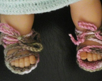 Crochet Camo gladiator  sandals, gladiator sandals, baby shoes, baby sandals, baby summer shoes