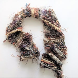 Scarf - knit - Variations of Brown