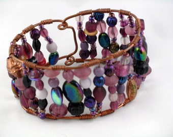 Cuff - Copper Beaded