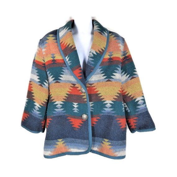 Jofeld Vintage 80's Women's Southwestern Blanket J