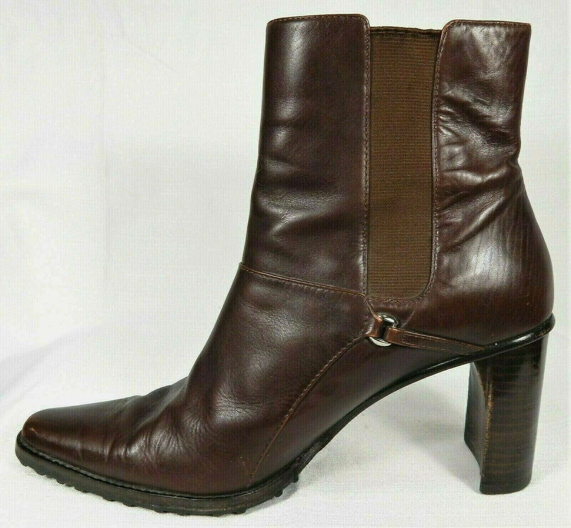 Circa Joan & David Ankle Boots Women Size 7.5 M Brown Leather | Etsy