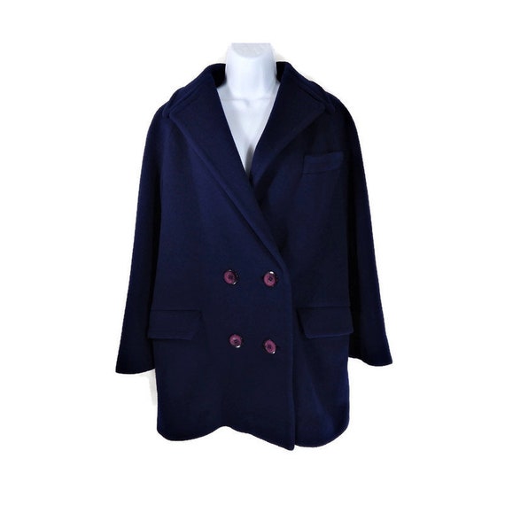 Pauline Trigere Vintage 80's Women's Wool Peacoat
