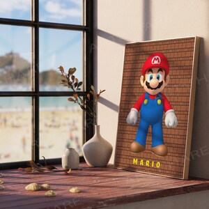 Digital Wall Art Mario Poster Sign Picture Canvas to print high quality jpegs