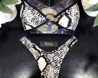 Bikini serpent blanc