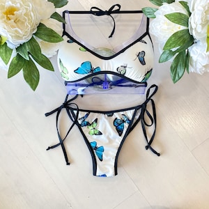 Butterfly String Bikini - Pads included - Cheeky or Regular coverage