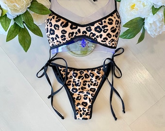 Blue Moon Animal Print - String Bikini- Cheeky or Regular coverage available