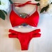 New Red cheeky Bikini Set