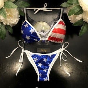 American Flag Bikini - Pads included