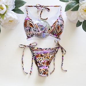 Animal print bikini - made in USA - Cheeky or Regular coverage