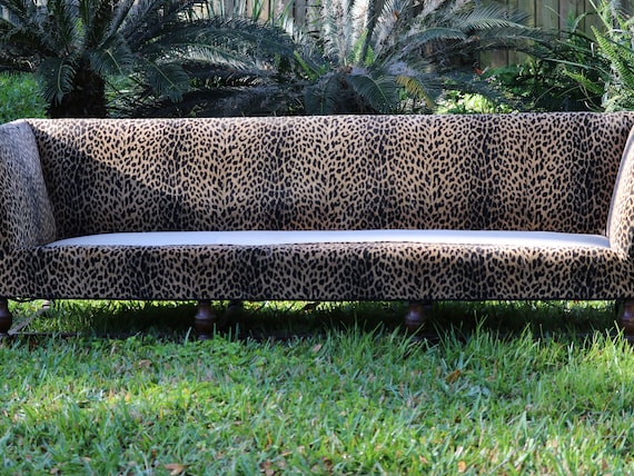 Vintage Regency Sofa Frame: High Back, Solid Wood, Reupholstery Project