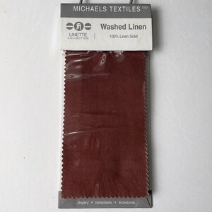 Luxury Designer Fabric Sample Book / Michaels Textiles 1222 / Washed Linen Fabric Swatch Book/ 100% Linen Solid / Linette Collection