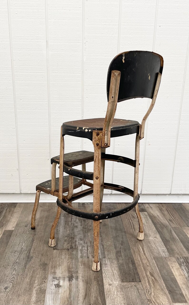 Rusty Cosco Chair - Vintage Step Stool Kitchen Furniture - Rusty ...