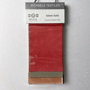 Luxury Designer Fabric Sample Book / Michaels Textiles 1225 Fabric Swatch Book / Satin Solid / Luxury Combed Cotton / Imperial Collection