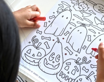 Halloween Coloring Pages Part 2 - Printable PDF Instant Download