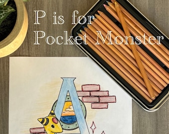 P is for Pocket Monster Digital Coloring Book