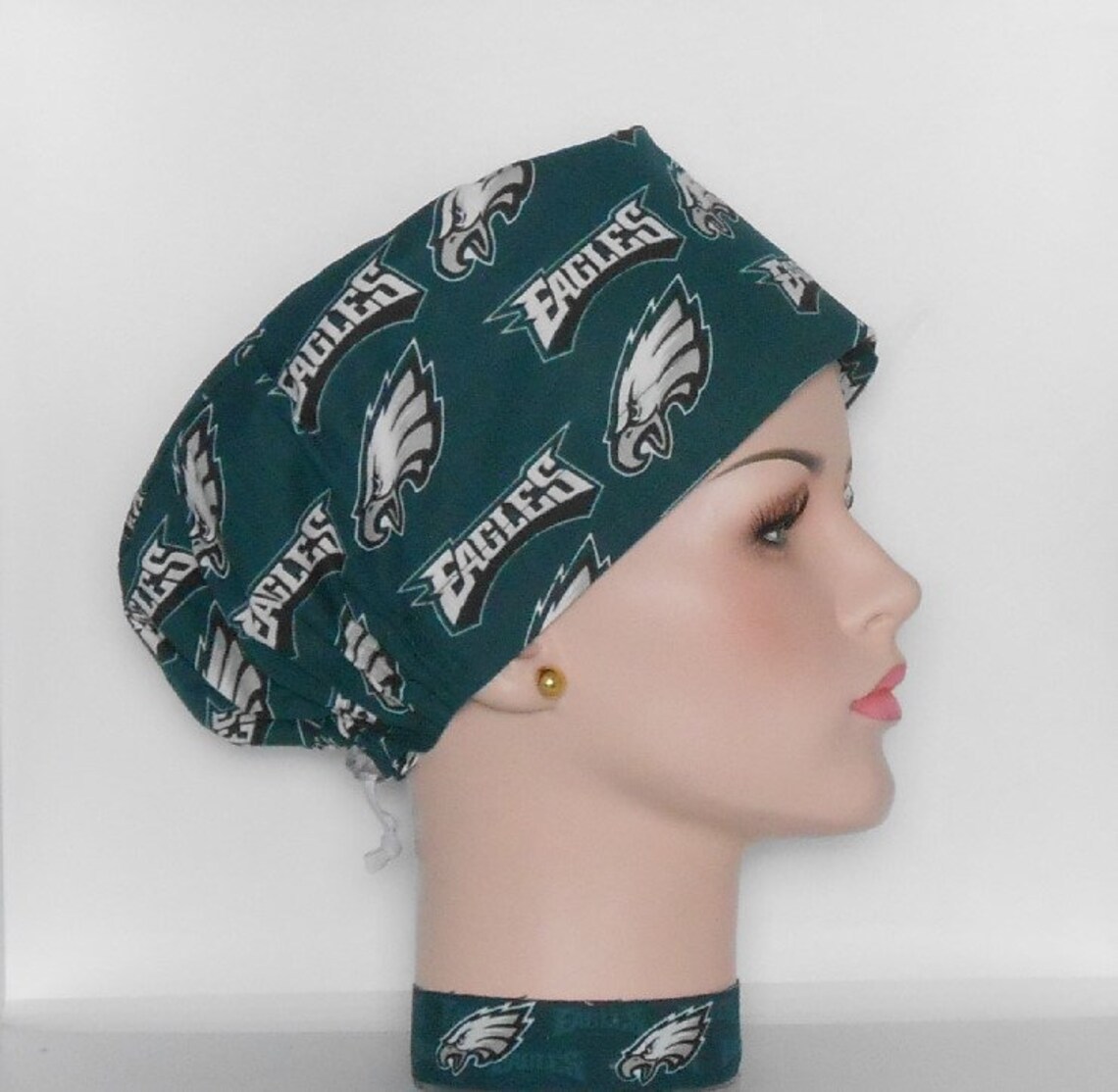 Eagles cotton scrub hats/Cotton Euro surgical hat/Pixie scrub Etsy