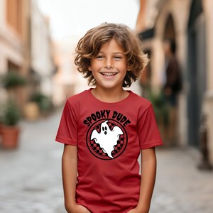 Sweat-shirt mec effrayant d'Halloween, chemise pour tout-petit saison effrayante, chemises Halloween pour enfants, sweat à capuche fantôme d'Halloween, t-shirt à manches courtes pour jeune