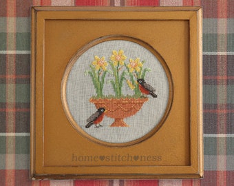 B Flower Patterned Vintage Tea Cup Sampler Cross Stitch Chart