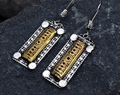 Long Egyptian Earrings Boho Hieroglyphic Earrings Carved Middle Eastern Pendants Ethnic Earrings Amulet Jewelry Golden Tribal Horus Earrings