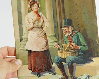 Superb Rare 1916 Calendar Showcard Beechams Pills Advertising