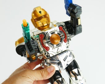 Magical Amazing Battery Operated Walking Super Robot with Guns Lights Sounds