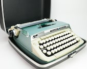 Vintage CURSIVE Typewriter Smith Corona Galaxie Deluxe Serial 6T2V with Case Working
