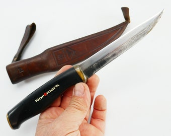 couteau de chasse vintage Normark Fiskars Finlande Puukko style années 60