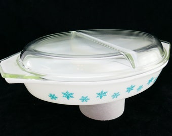 ヴィンテージパイレックススノーフレークキャセロール1個、1.5