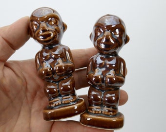 Crane Japan Vintage Kon-Tiki Restaurant Brown Thumbs-Up Standing Tiki Shakers S