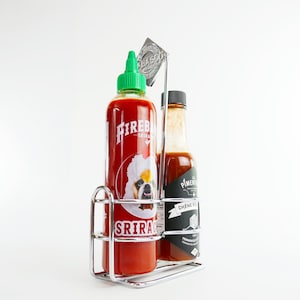 Tabasco Pepper Sauce Condiment Caddy Restaurant Wire Rack McIlhenny Hot Sauce BBQ Tischhalter Support Display