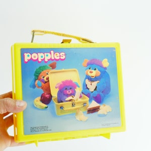 Vintage Popples Lunch box Aladdin Brand Yellow Lunch Box 1986