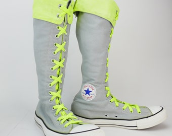 tennis shoe boots knee high