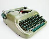 Vintage Typewriter Optima humber 77 Germany Working Green