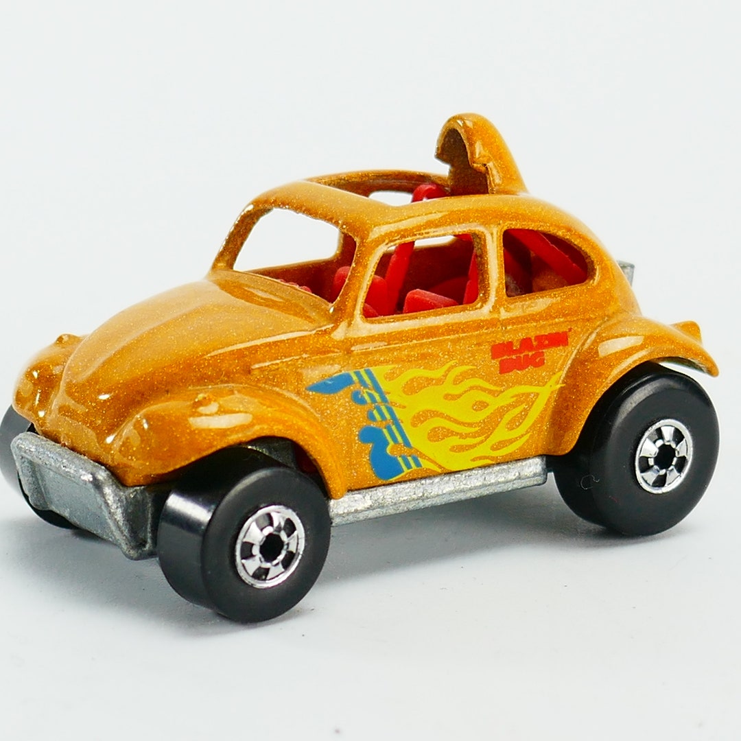 Mint Hot Wheels 1983 Bug Baja VW Flame Blazin Bug Yellow/orange
