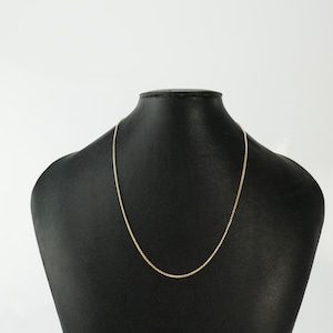 Link Chain 10k Italy chain Necklace yellow Gold Vintage 16 inches 1mm minimalist delicate 417 Solid Gold Fine Jewelry Serpentine