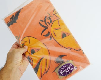 1960 Vintage Halloween PERKINS Crepe Paper Table Cloth Cover