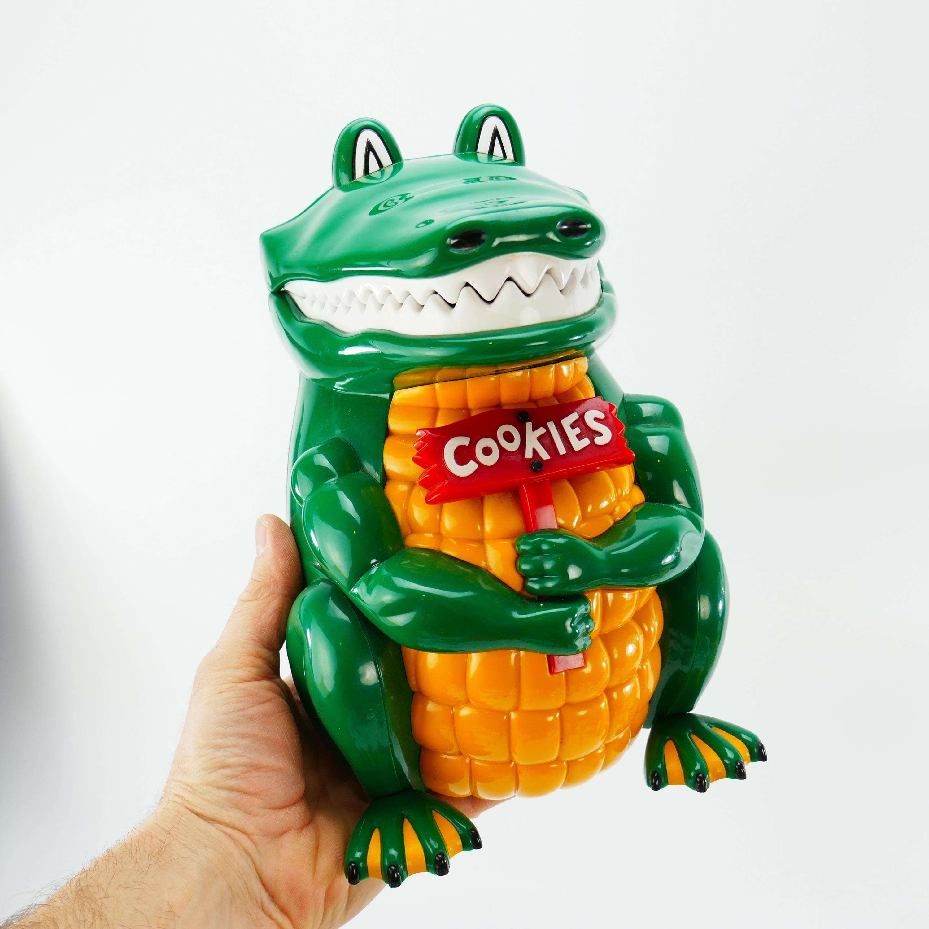 Vintage Alligator Cookie Jar Talking Crocodile 1999 plastic