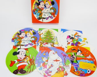 Disney Mickey's children's Assorted Christmas Holiday 10 Cards with Envelopes