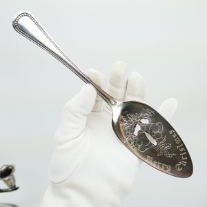 Vintage Community Silverplate - Serwer do ciasta/ciasta Merry Christmas Silver Plated