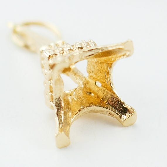 10k Gold Eiffel Tower Charm – Dainty Pendant Or Bracelet Charm, Yellow Gold - View #10
