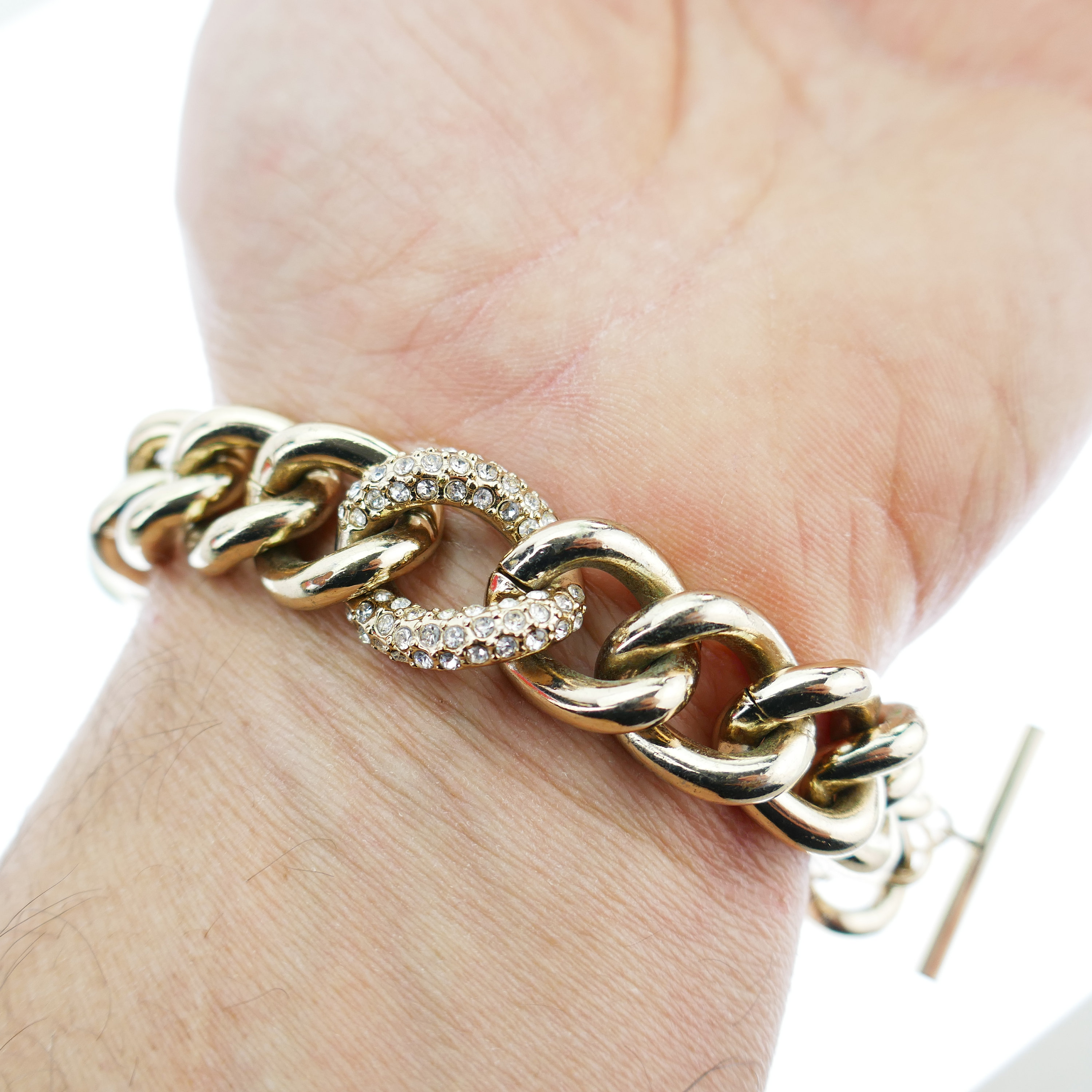 Victoria's Secret Chain Bracelet Gold Tone Clear -  Denmark