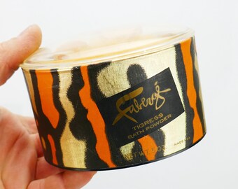 Vintage used FABERGE TIGRESS Bath Powder Puff
