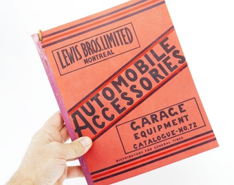 Rare Antique Advertising Car Accessories Lewis Bros Limited Catalogue store 1937 Canada Montreal