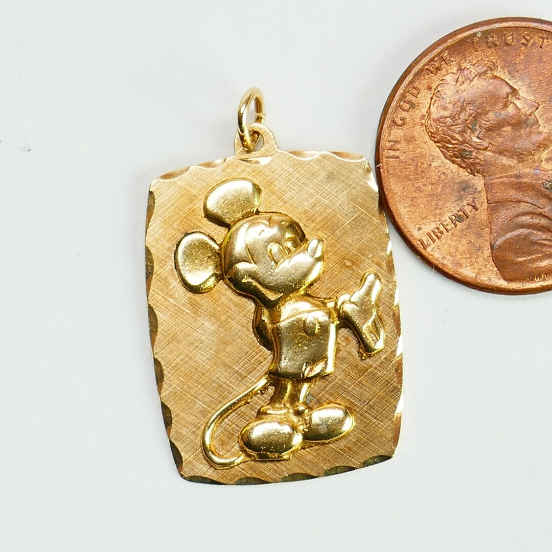 Wow Vintage 14K Yellow Gold Mickey Mouse Walt Disney Prods Souvenir ...