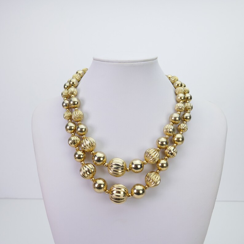 Vintage Designer Signed Costume Jewelry Coro Necklace 2 Row Etsy