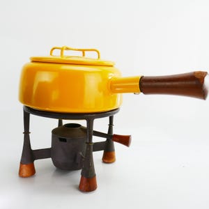 Fondue Set by Jens Quistgaard for Dansk Design, Mid century Scandinavian modern Quistgaard