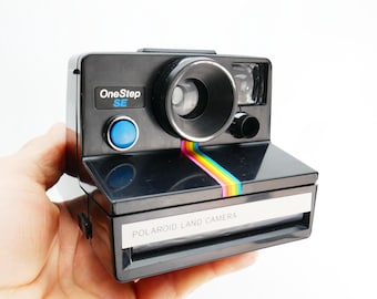 ヴィンテージ ポラロイド OneStep SX-70 ホワイトレインボーストライプ